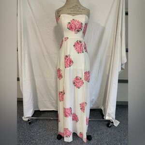Floral Strapless Maxi Dress
